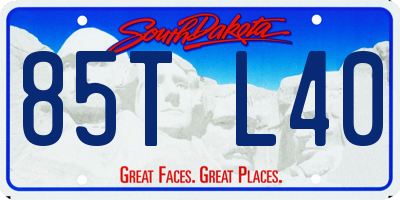 SD license plate 85TL40