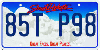 SD license plate 85TP98