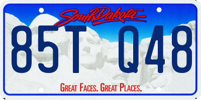 SD license plate 85TQ48