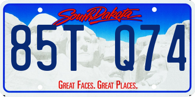 SD license plate 85TQ74