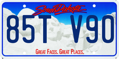 SD license plate 85TV90