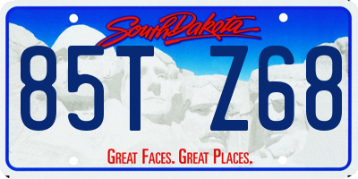 SD license plate 85TZ68