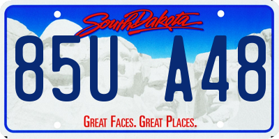 SD license plate 85UA48