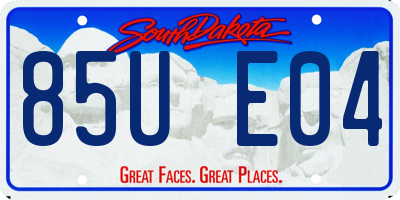 SD license plate 85UE04