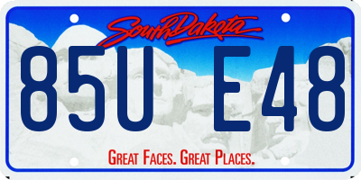 SD license plate 85UE48