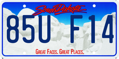 SD license plate 85UF14