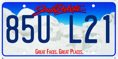 SD license plate 85UL21