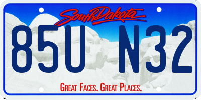 SD license plate 85UN32