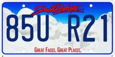 SD license plate 85UR21