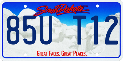 SD license plate 85UT12