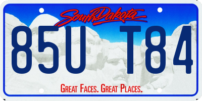 SD license plate 85UT84