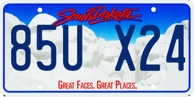 SD license plate 85UX24