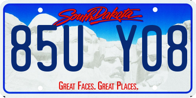 SD license plate 85UY08
