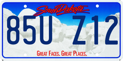 SD license plate 85UZ12