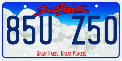 SD license plate 85UZ50