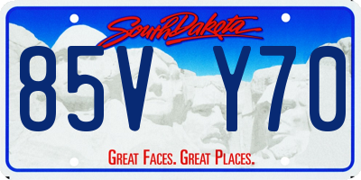 SD license plate 85VY70