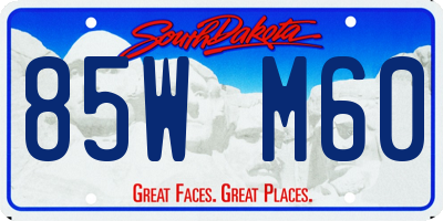 SD license plate 85WM60