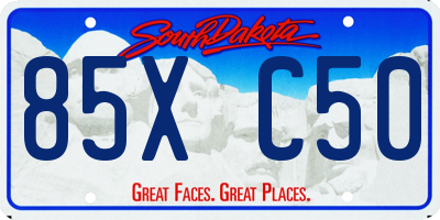 SD license plate 85XC50