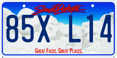 SD license plate 85XL14