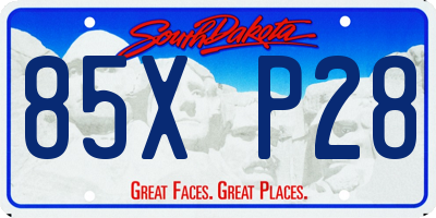 SD license plate 85XP28
