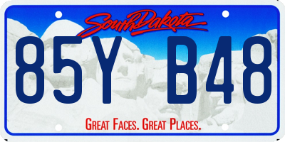 SD license plate 85YB48