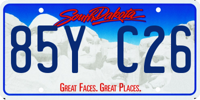 SD license plate 85YC26