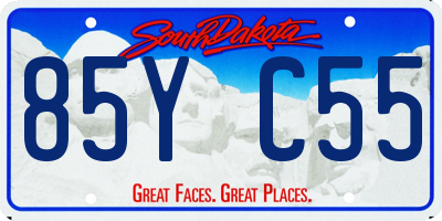 SD license plate 85YC55