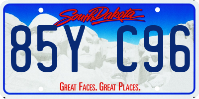SD license plate 85YC96