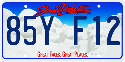 SD license plate 85YF12