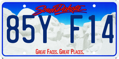 SD license plate 85YF14