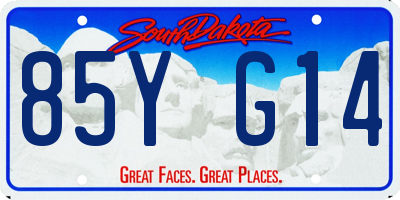 SD license plate 85YG14