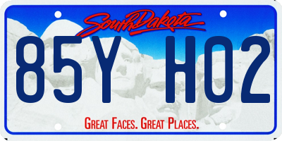 SD license plate 85YH02