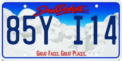 SD license plate 85YI14
