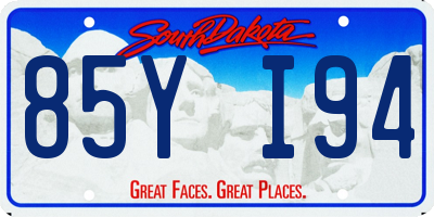 SD license plate 85YI94