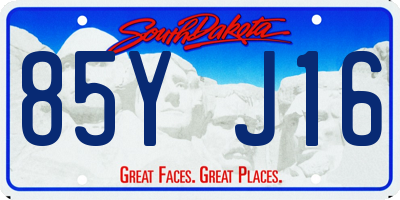 SD license plate 85YJ16
