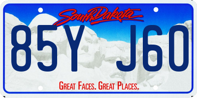 SD license plate 85YJ60