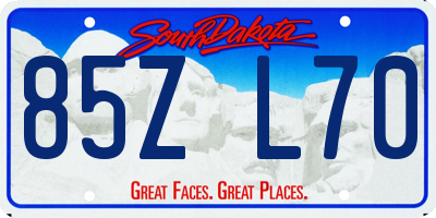 SD license plate 85ZL70