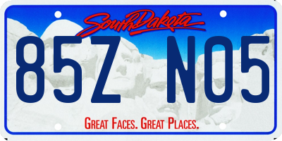 SD license plate 85ZN05