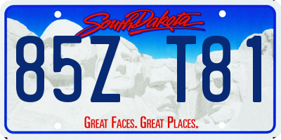 SD license plate 85ZT81