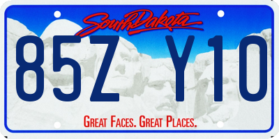 SD license plate 85ZY10
