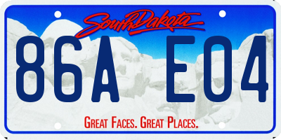 SD license plate 86AE04