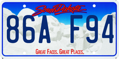 SD license plate 86AF94