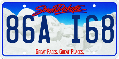 SD license plate 86AI68