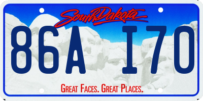 SD license plate 86AI70