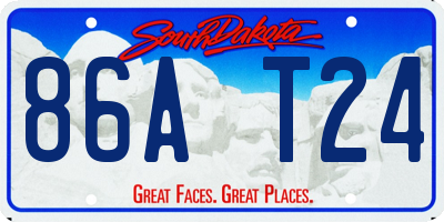 SD license plate 86AT24