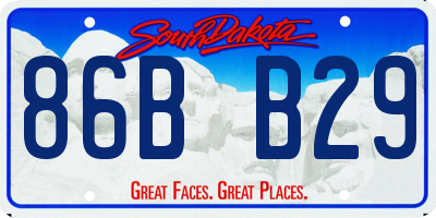 SD license plate 86BB29