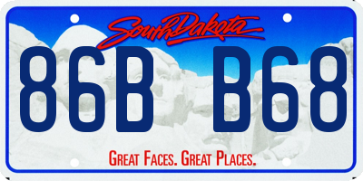 SD license plate 86BB68