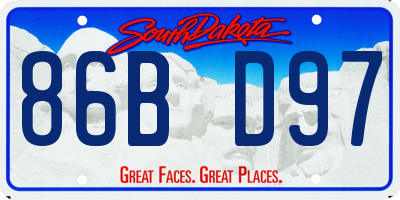 SD license plate 86BD97