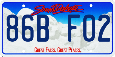 SD license plate 86BF02