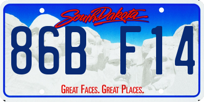 SD license plate 86BF14